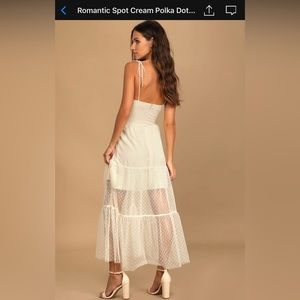 Lulus white polka dot dress